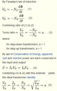 transformer-formula