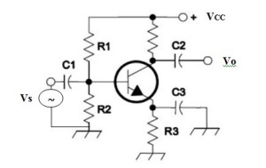 Common emitter amplifier circuit