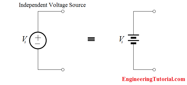 Independent Voltage Source circuit ideal battery