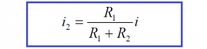 Current divider rule Formula 1