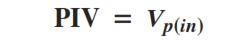 Half Wave Rectifier Peak Inverse Voltage