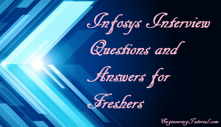 Infosys Interview Questions and Answers for Freshers