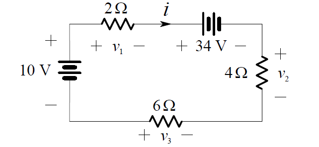 Kirchhoff’s Voltage Law Example Circuit