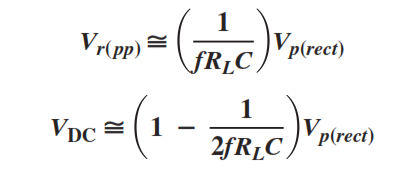 Ripple Factors Equation