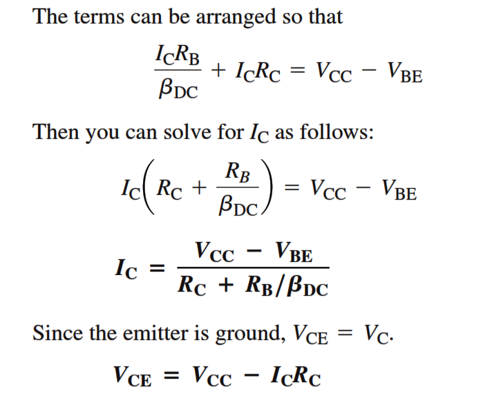 Collector Feedback Bias Derivation