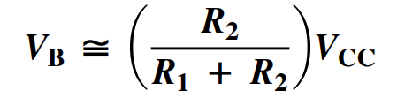 Voltage Divider Bias formula